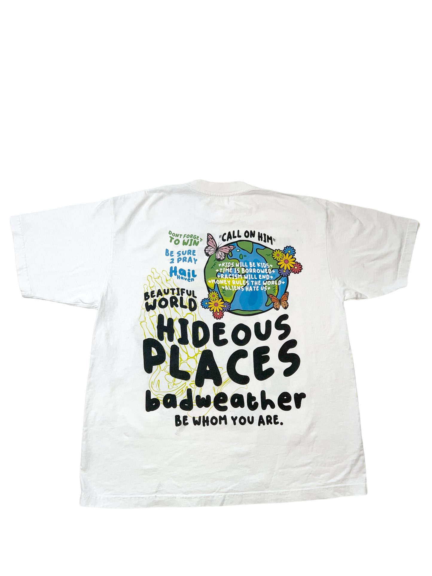 ALIENS ARE REAL Oversized Style T-Shirt (WHITE)